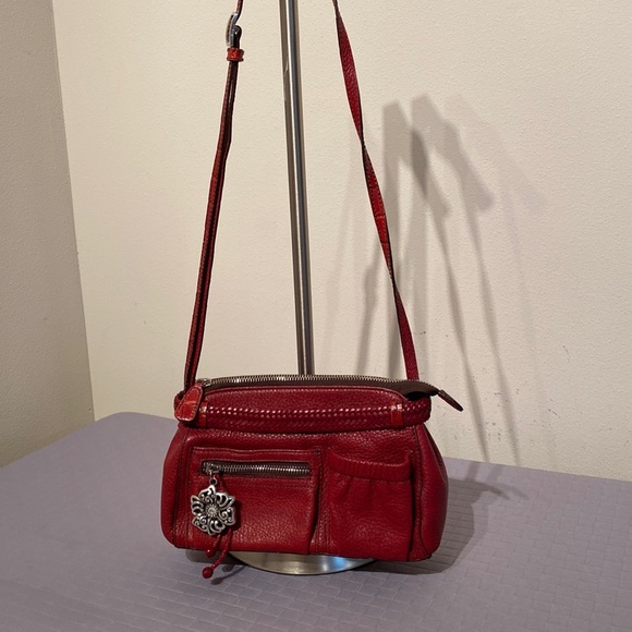 Brighton Bags Brighton Red Leather Croc Embossed Mini Crossbody Bag Poshmark